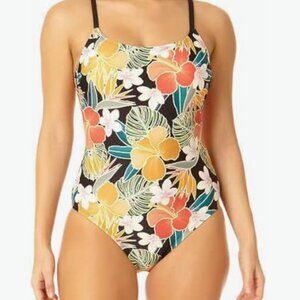 NWT Hurley 1-piece swimsuit Womens Small soft cups floral tropical comfortable